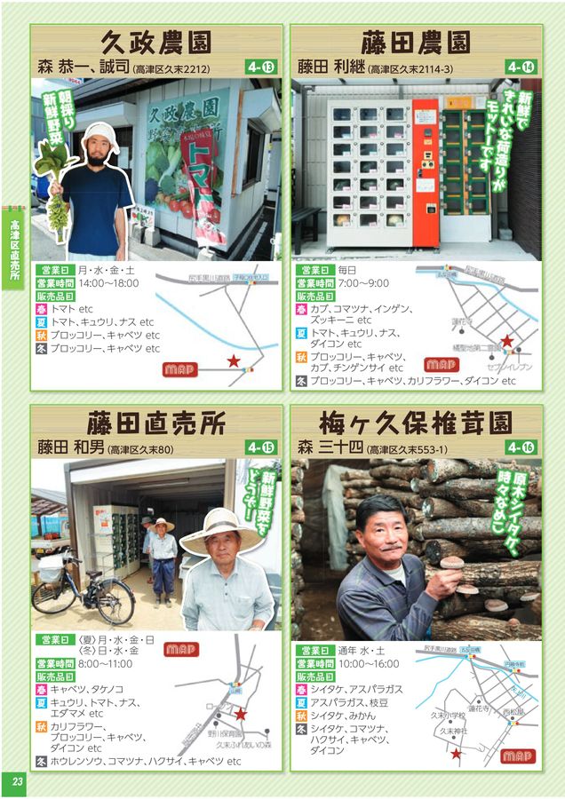 かわさきの直売所マップ