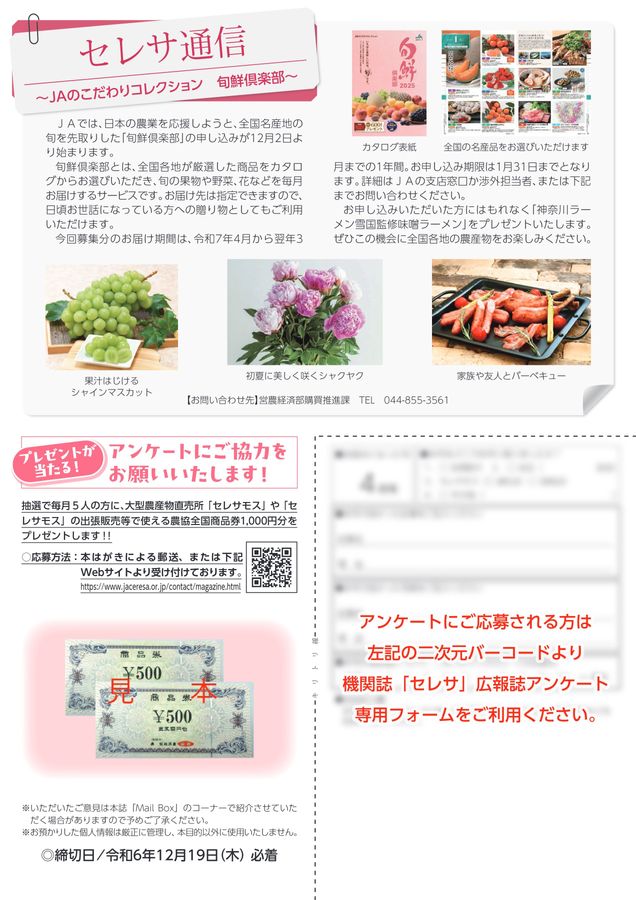 JAセレサ川崎 Ceresa 2024年11月号